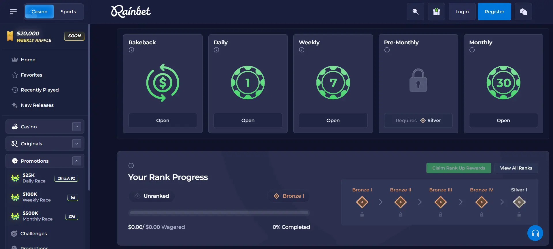 Rainbet Casino Treueprogramm